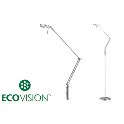 EcoVision LED podna svjetiljka 5W, 3000K - topla bijela, podesiva, akrilno sjenilo